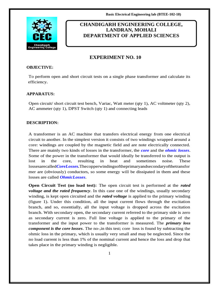 BEE NOtes 2 | PDF | Transformer | Electrical Engineering