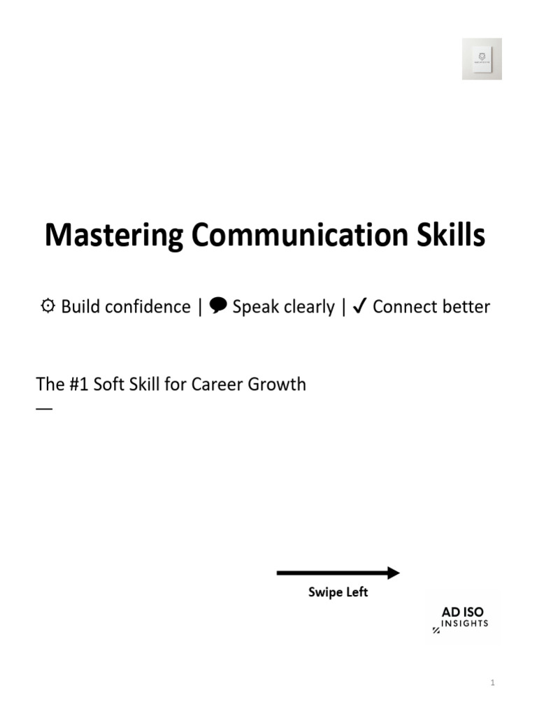 Master Communication Skills for Career Growth | PDF