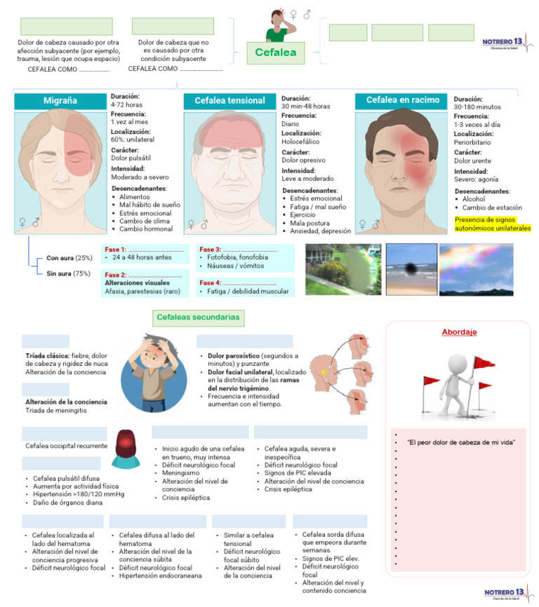 Cefalea Nocturna: Causas y Signos | PDF | Dolor de cabeza | Migraña
