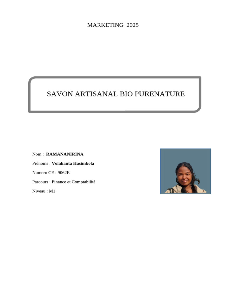 Analyse marketing du savon bio PureNature | PDF | Marque ...