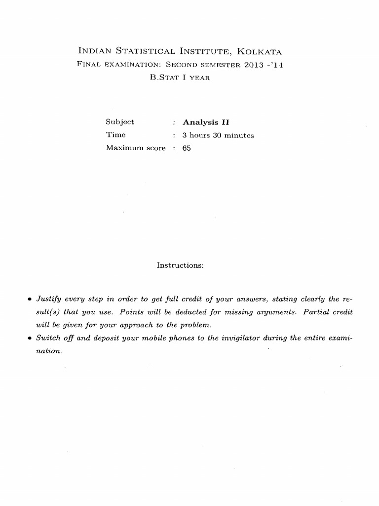 Bstat 1ST Year 2013-14 | PDF