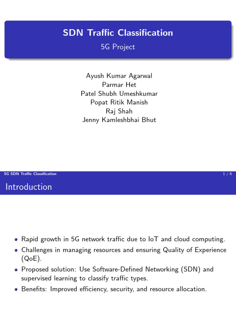 5G SDN Traffic Classification Analysis | PDF | Principal Component ...