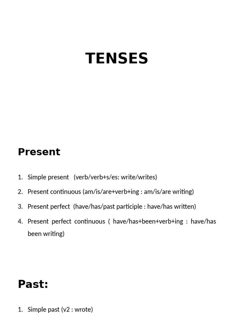 Tenses | PDF