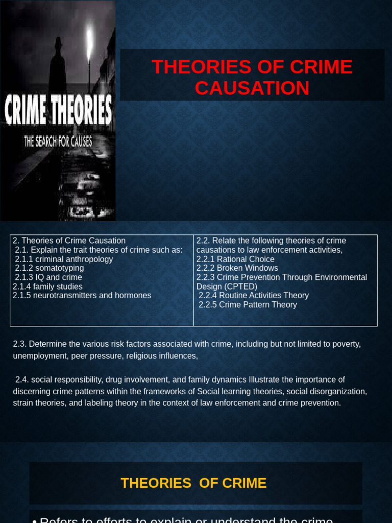 Theories of Crime Causation Explained | PDF | Criminology | Crimes