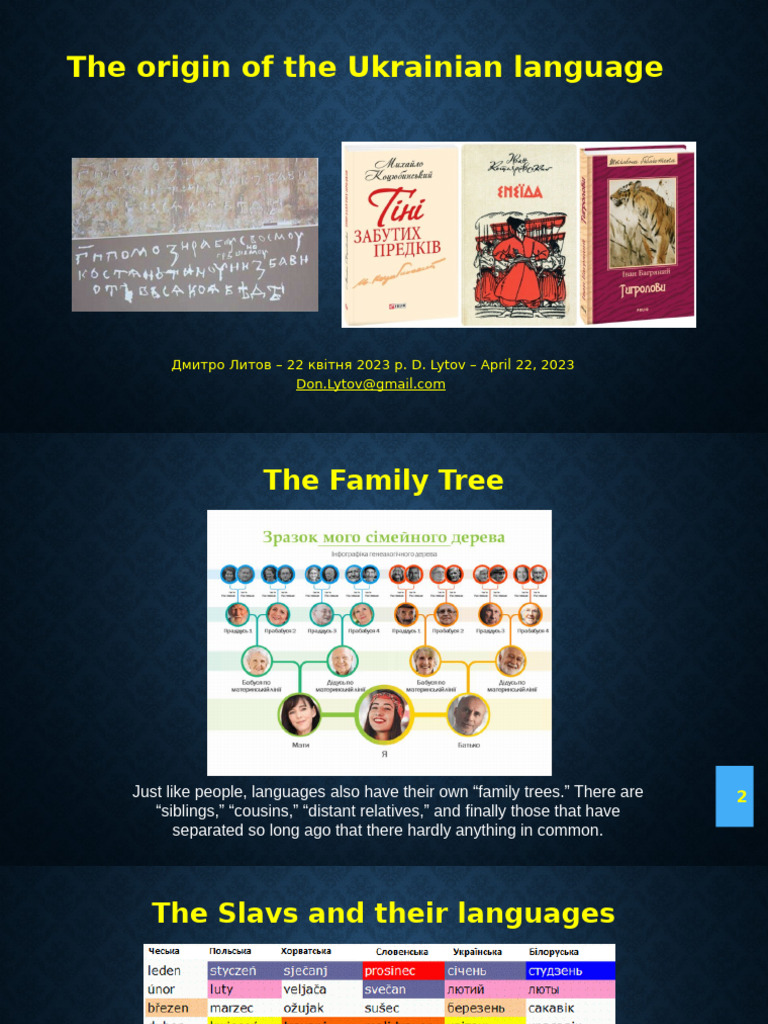 Origins of the Ukrainian Language | PDF | Slavs | Ukrainians
