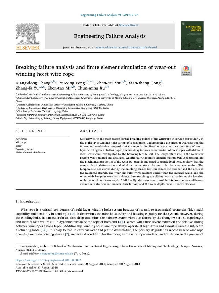 Wire Rope Wear and Failure Analysis | PDF | Fracture | Deformation ...