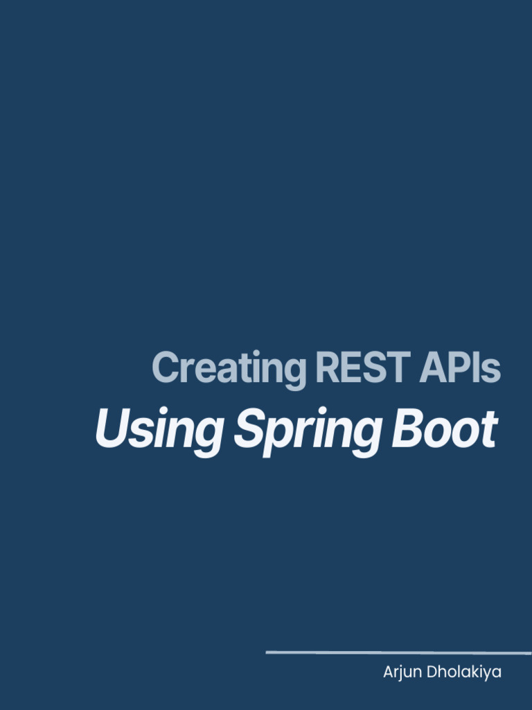Creating REST APIs with Spring Boot | PDF