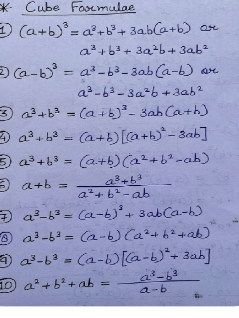 Cube Formulae - Bin | PDF
