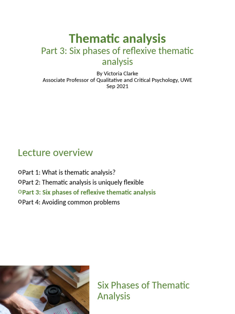 Thematic Analysis Braun Et Al PART 3 SLIDES | PDF | Science | Methodology