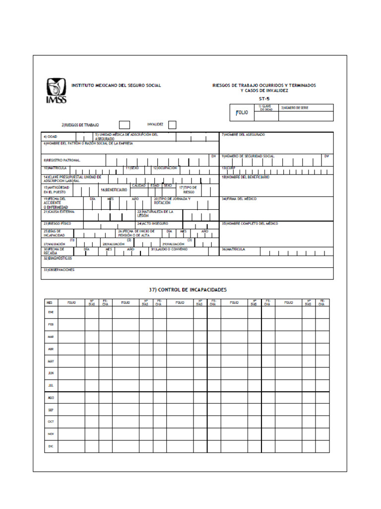 Formato ST 5 | PDF