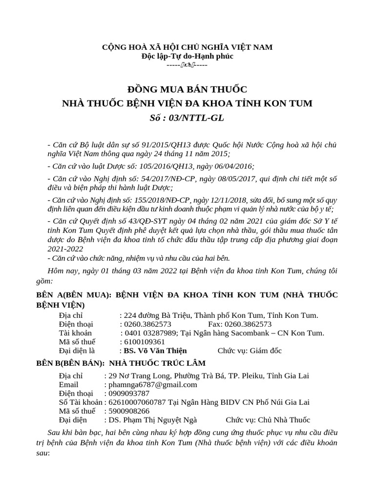 HDNT 2021 - NTBV Kon Tum | PDF