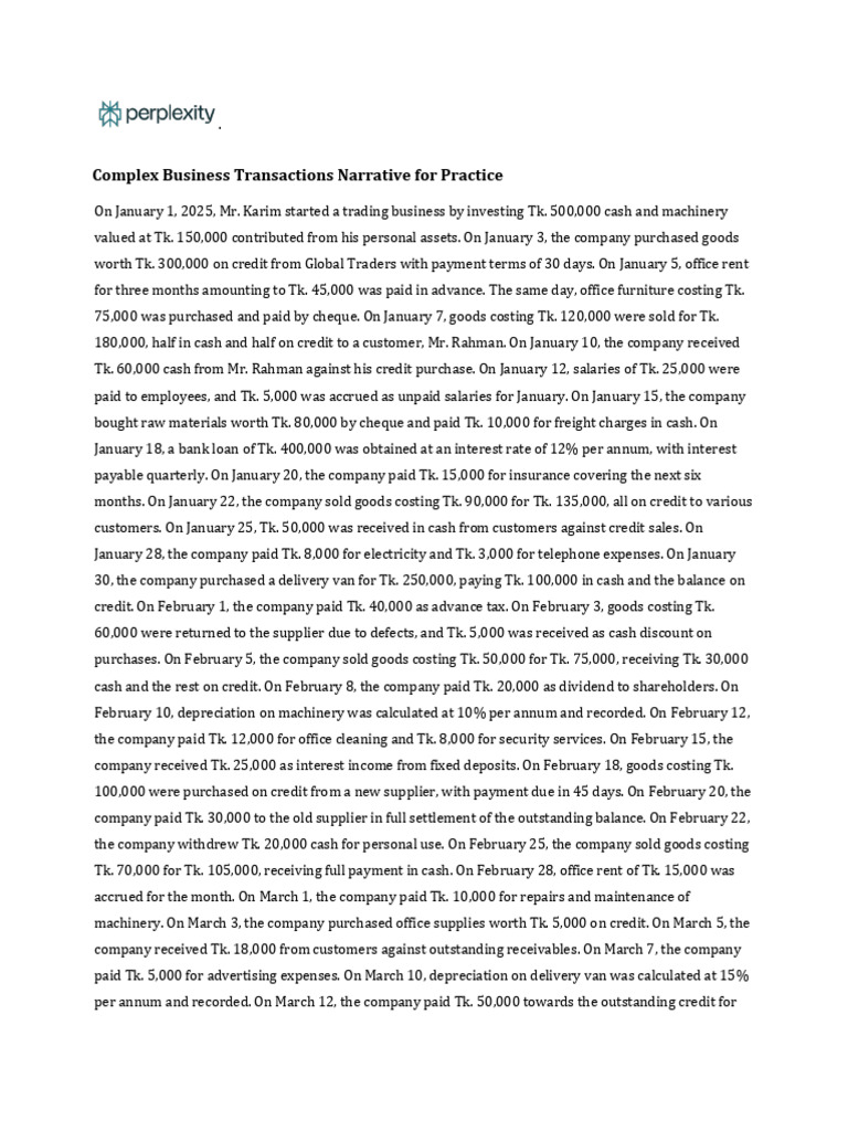Transection For Journal Prectice 2 | PDF | Dividend | Expense