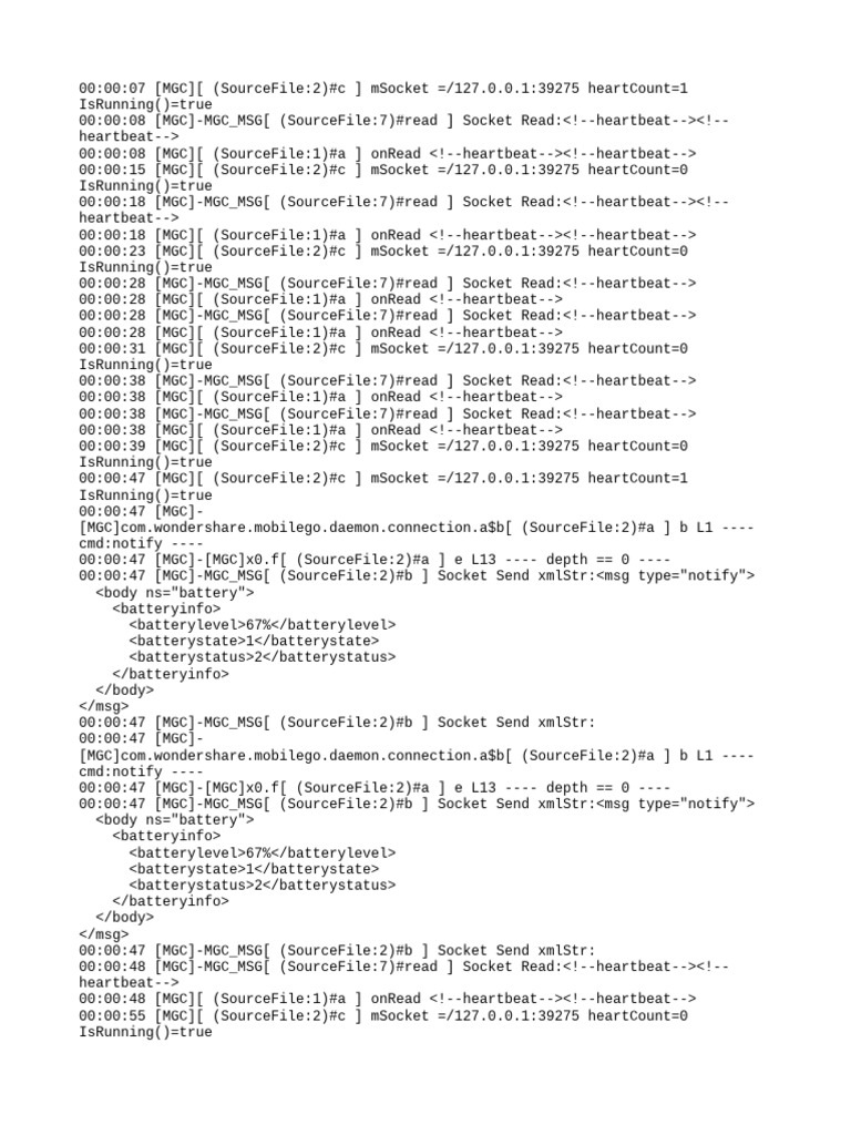 Socket Communication Log Analysis | PDF
