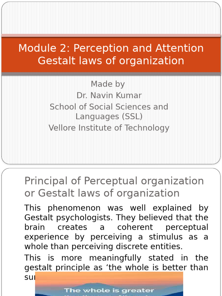 Gestalt Laws of Perceptual Organization | PDF | Perception ...