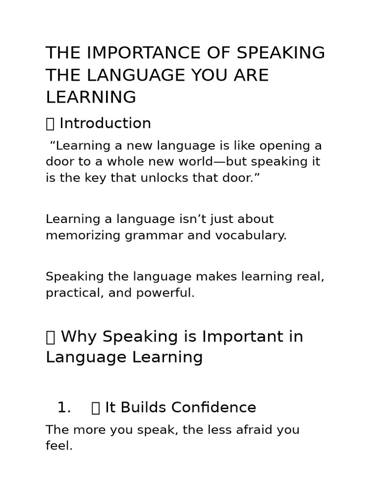 Speaking | PDF