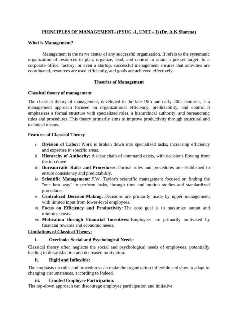 PRINCIPLES OF MANAGEMENT | PDF | Leadership | Motivational