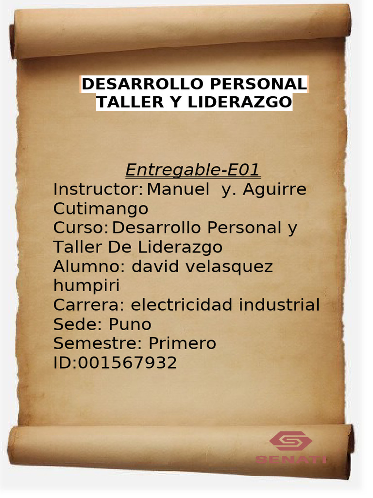 Taller de Liderazgo y Desarrollo Personal | PDF
