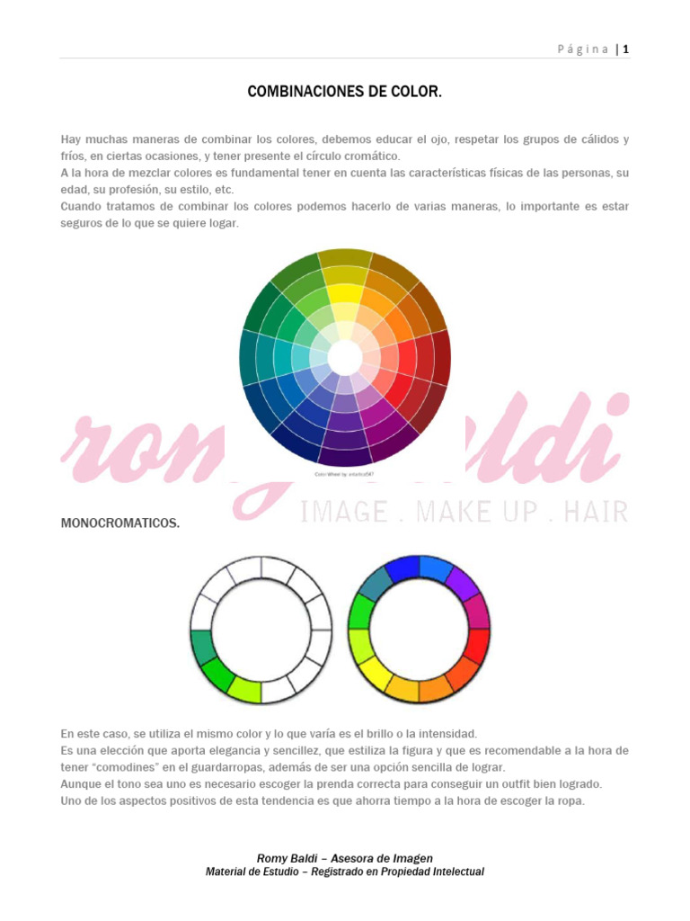 Combinaciones de Color | PDF | Color
