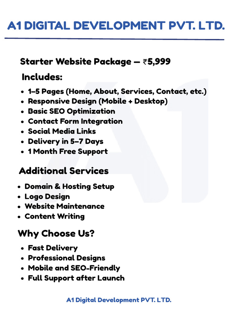 Satics Web Site Packages 1 | PDF