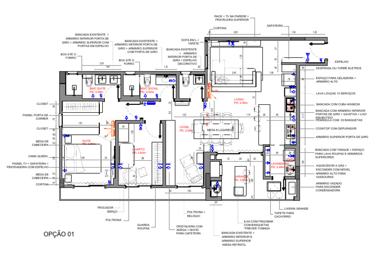 Dimensões e Layout de Ambientes Residenciais | PDF
