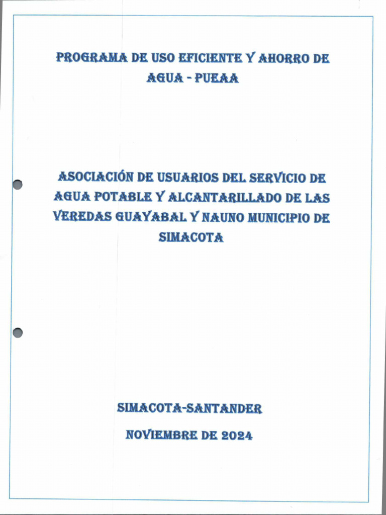 Programa de Ahorro y Uso Eficiente del Agua | PDF | Agua | Ciencias de ...