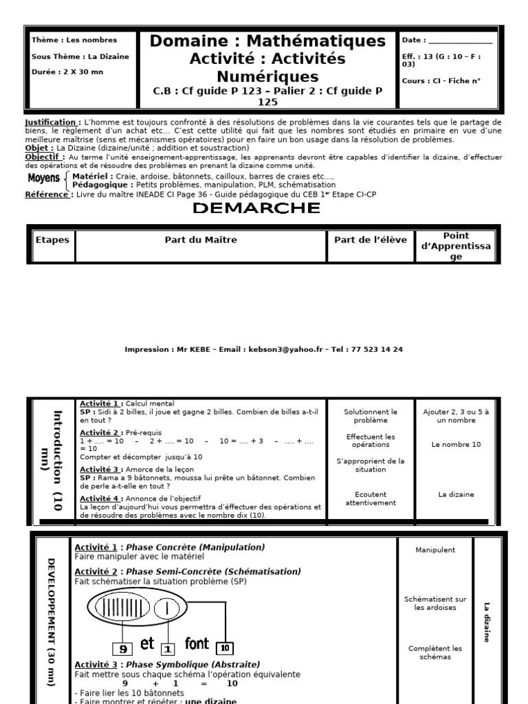 Comprendre la Dizaine en Mathématiques | PDF