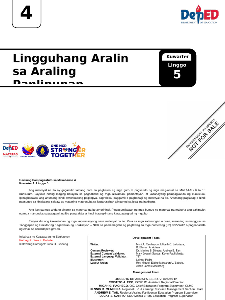LE AP 4 Q1 Week5 Final | PDF
