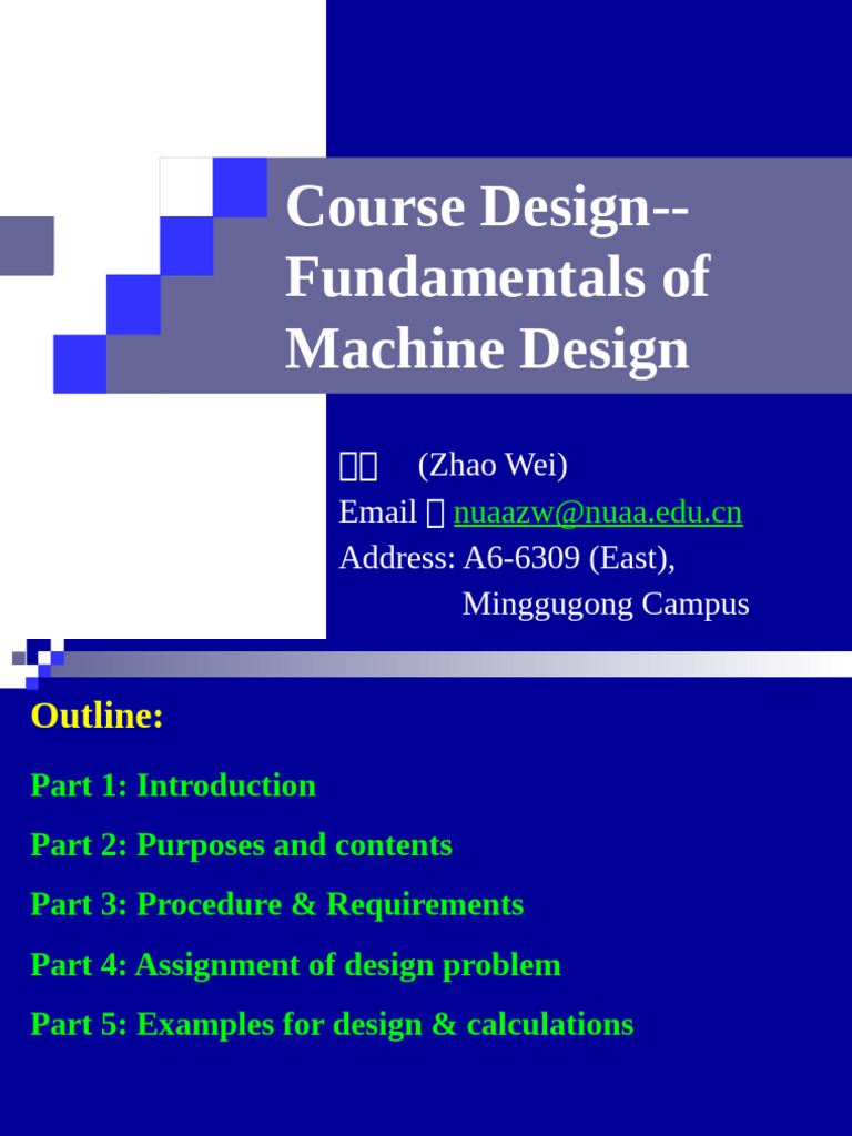 Machine Design Course Outline and Guide | PDF | Engineering Tolerance ...