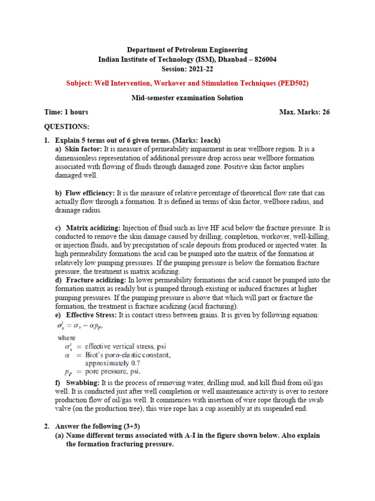 2021-22 Midsem (Model Solution) | PDF | Density | Pump