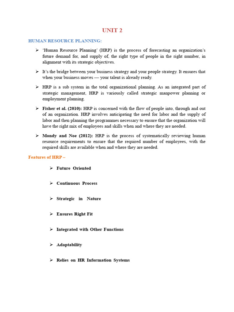 Human Resource Planning Overview | PDF | Layoff | Human Resource Management