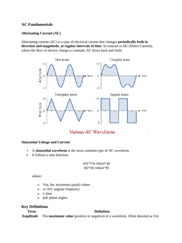 FEEE Week 4 | PDF | Alternating Current | Phase (Waves)