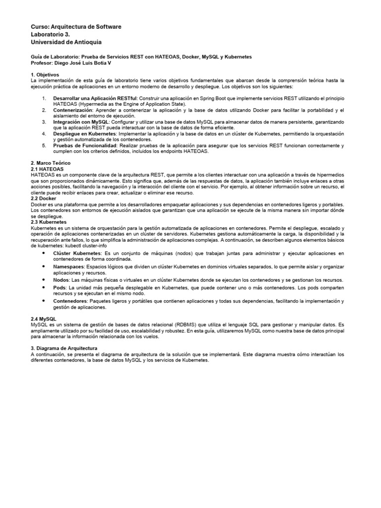 LAb Rest Kubernetesvirtual | PDF | Mi sql | Software del sistema