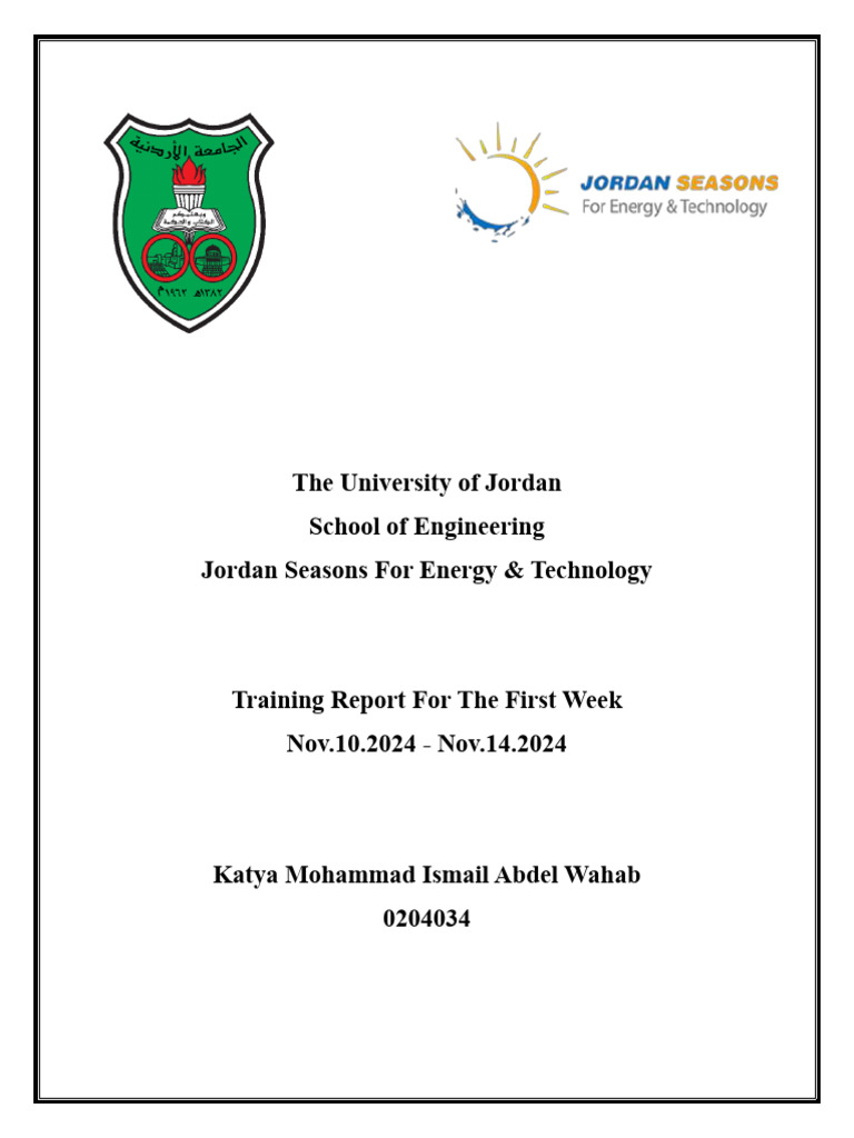 Solar Training Report: Week 1 Overview | PDF | Photovoltaic System ...