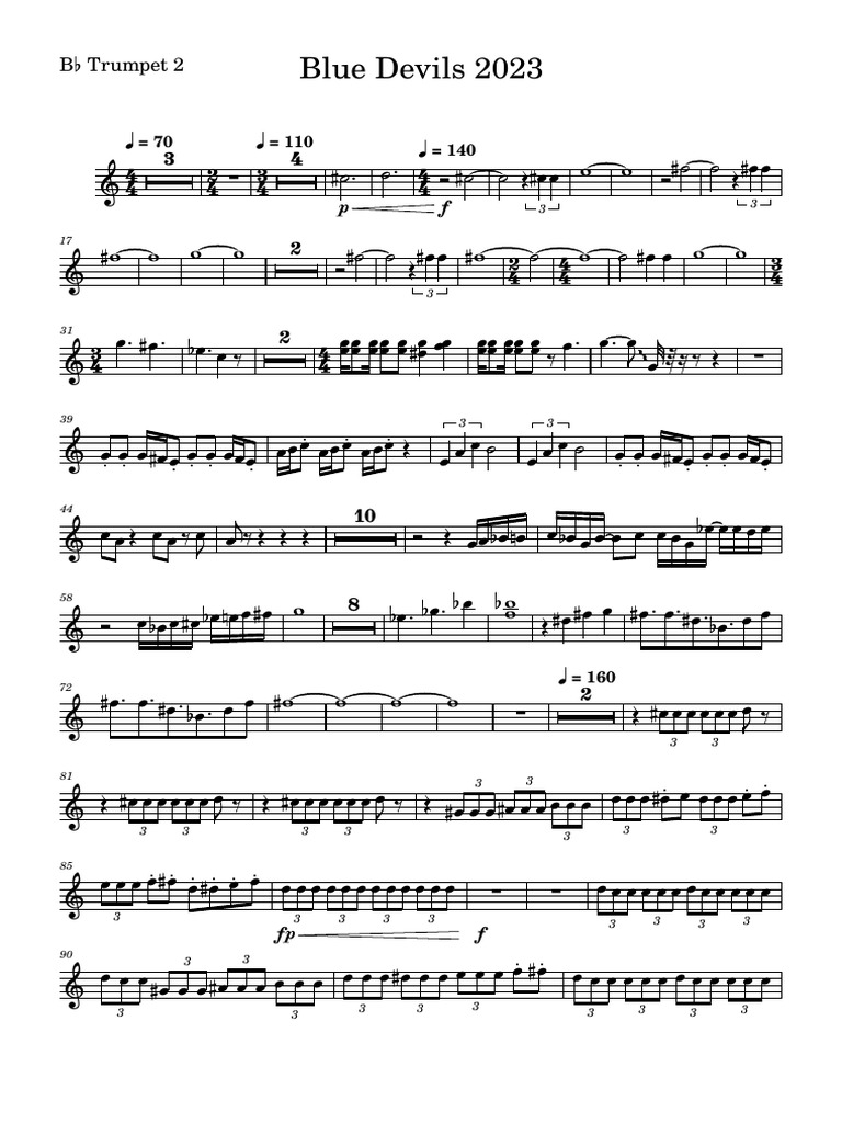 Blue Devils 2023 B Trumpet 2 | PDF