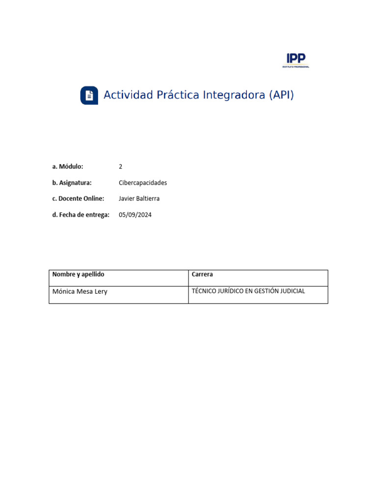Cibercapacidades API2, MML | PDF