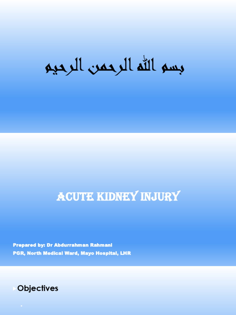 Acute Kidney Injury Overview and Management | PDF | Diseases And ...