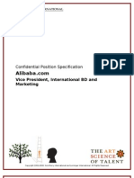 Position Spec (Draft) Alibaba VP International BD and Marketing