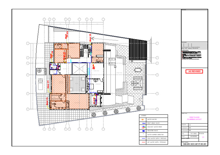 1028-Brv-Nov-Mp-Ff-Ws-001 R1 - First Floor Plumbing Layout | PDF ...