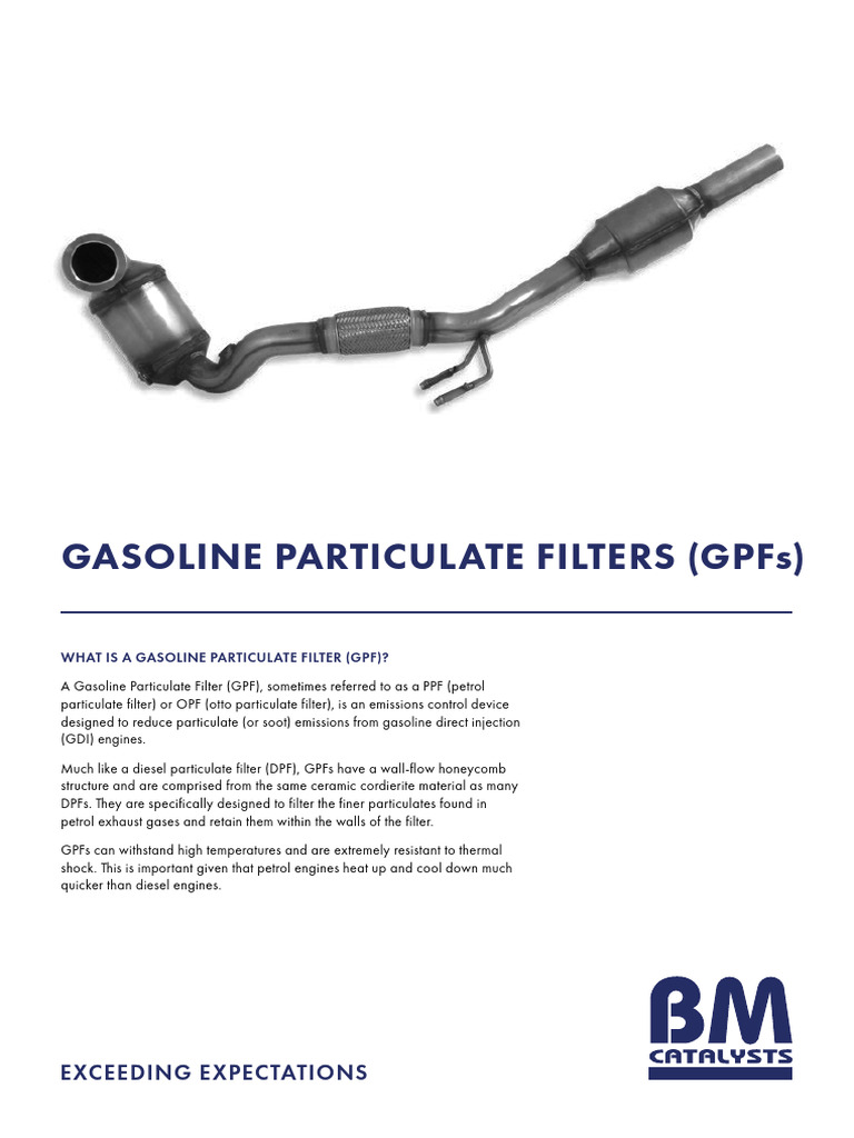 Understanding Gasoline Particulate Filters | PDF | Exhaust Gas | Engines