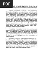 National junior honor society essay title