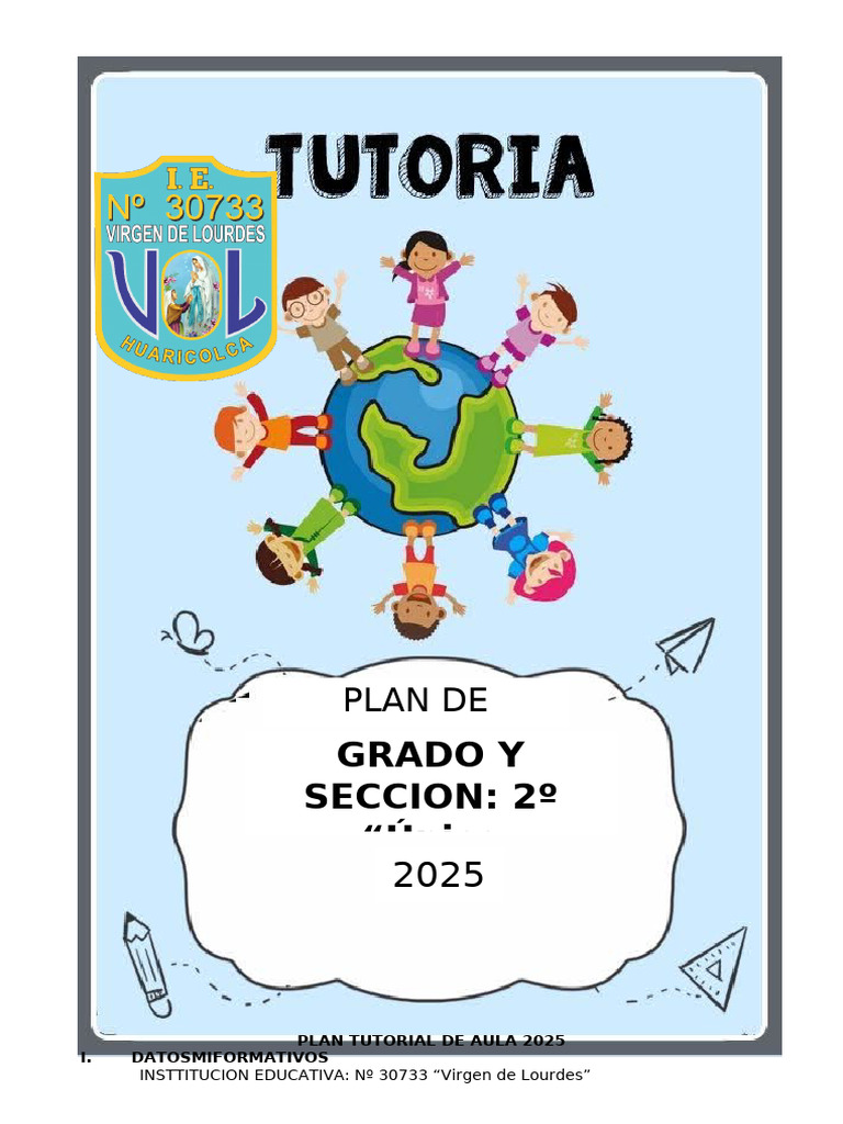 Plan de Tutoría 2025 para 2º Grado | PDF | Aprendizaje | Las emociones