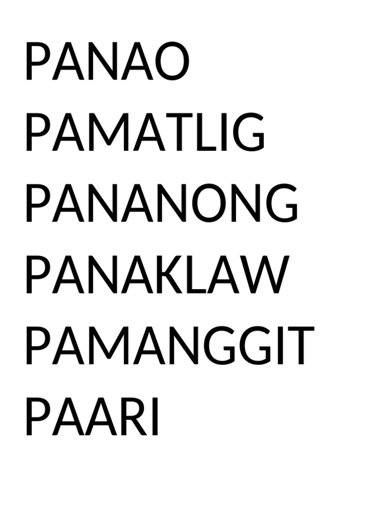 Fil Q1 Panghalip | PDF