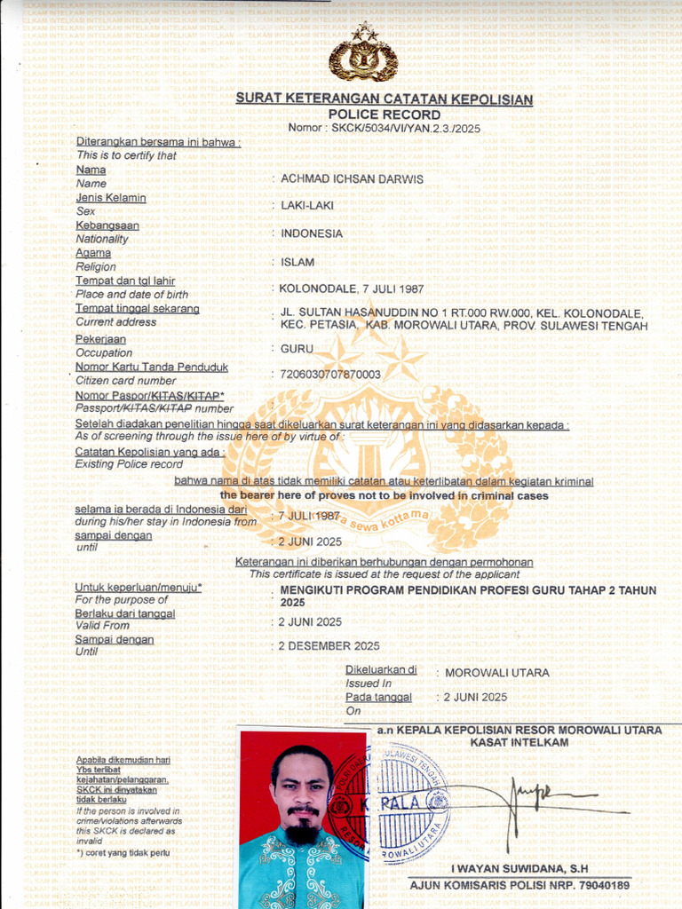 SKCK Baba | PDF