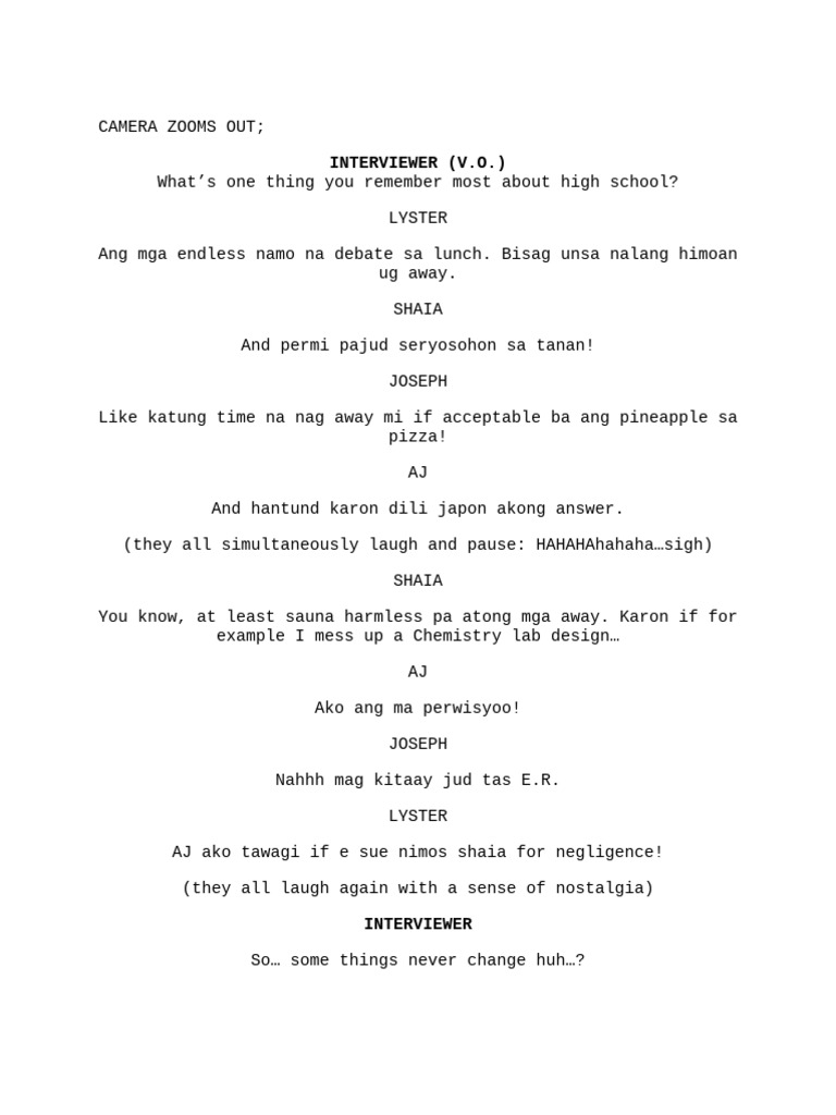 Shaia, Joseph, Lyster, Aj Script | PDF