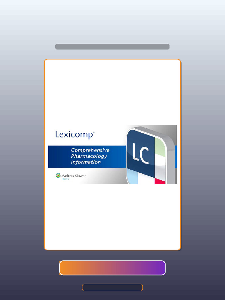 LexiComp 1year Subscription Digital Test Bank | PDF