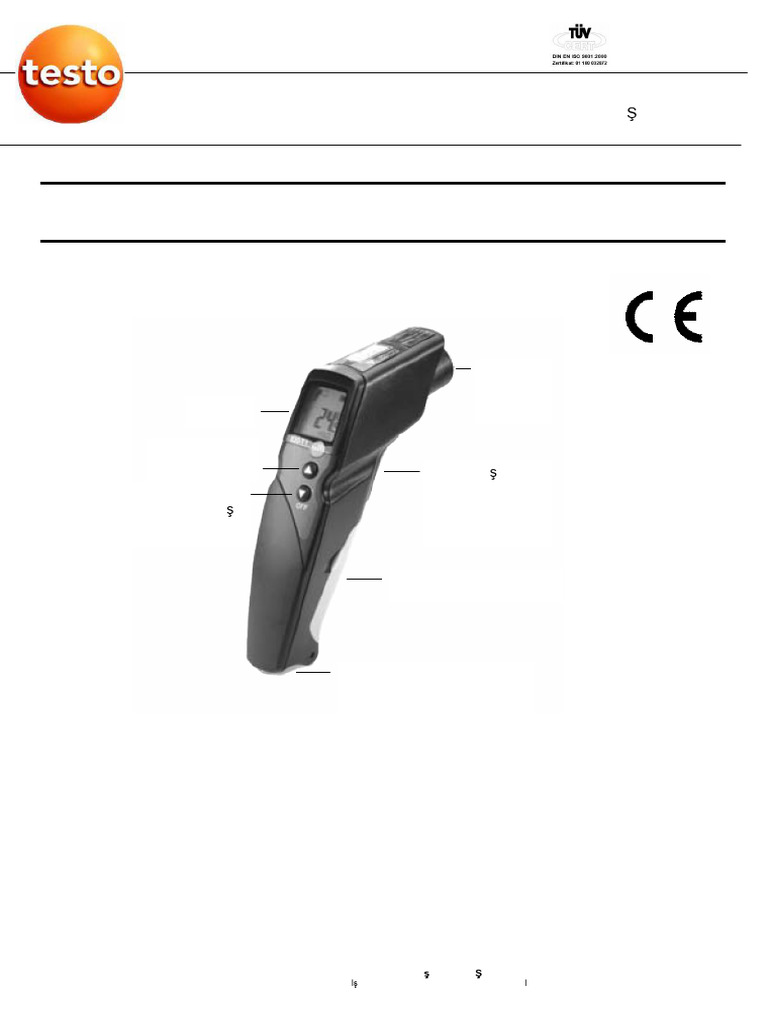 Testo 830 - Tanitma Ve Kullanma Kilavuzu | PDF