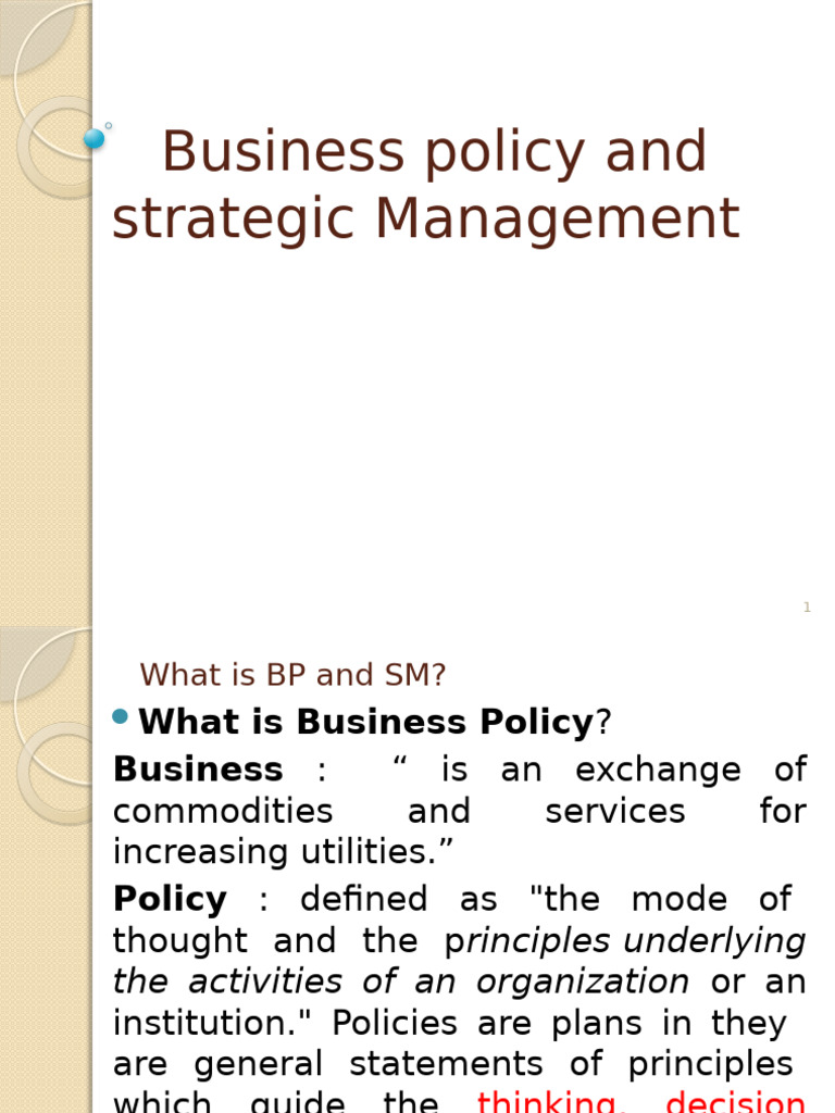 Chandler's Business Policy Insights | PDF | Strategic Management | Policy