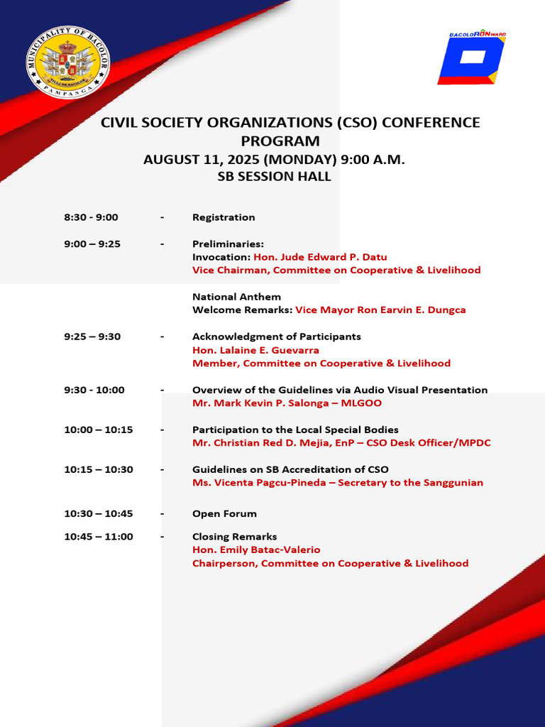 Cso Conference Program | PDF