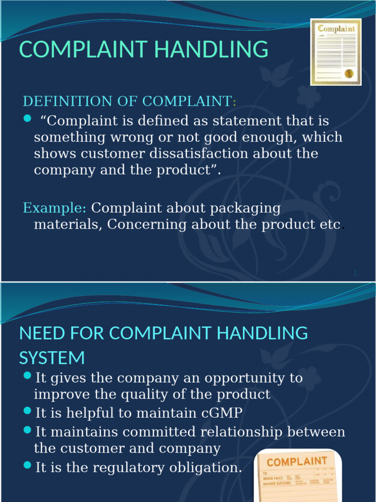 Complaint Lhandling1 | PDF