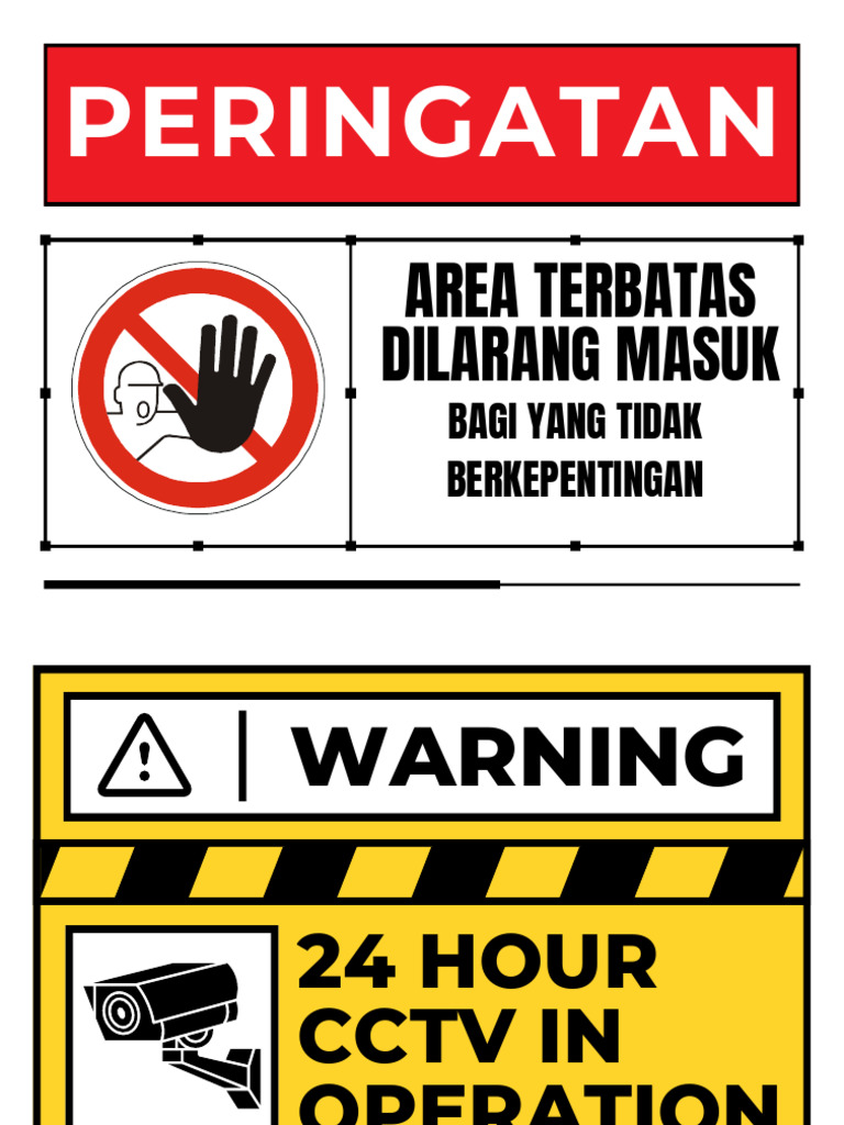 Rambu Peringatan Dan Petunjuk | PDF